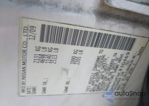 2010 Nissan Maxima 3.5 Sv from USA, damaged, VIN 1N4AA5AP3AC830469